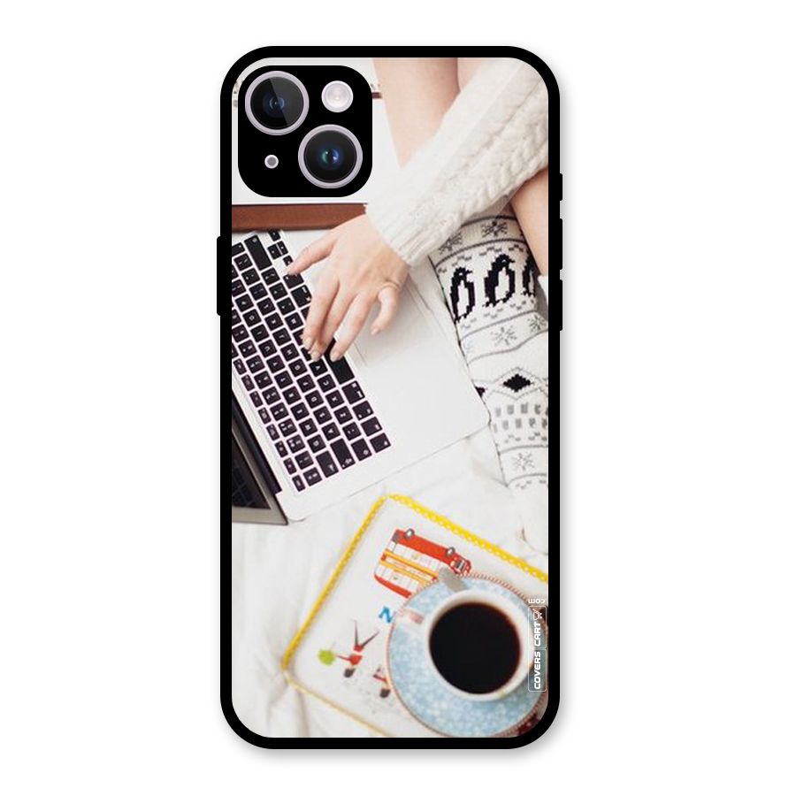 Winter Relaxation Glass Back Case for iPhone 14 Plus