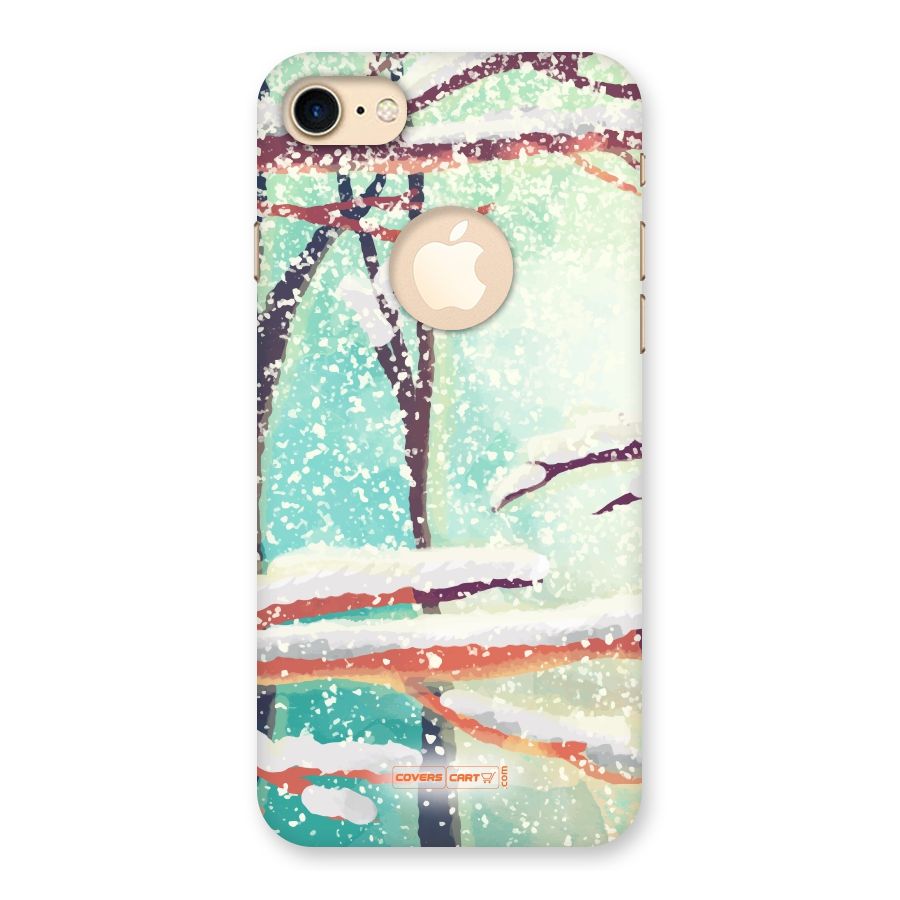 Winter Season Back Case for iPhone 7 Logo Cut