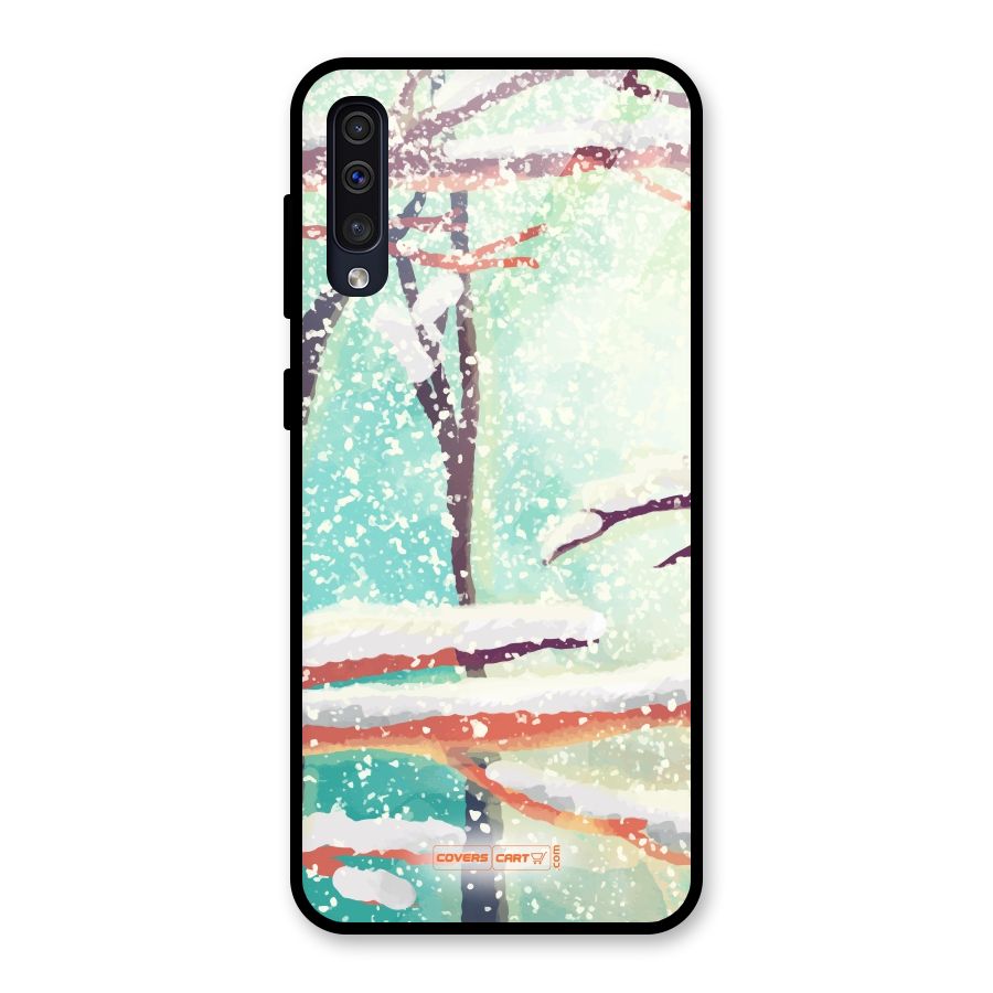 Winter Season Glass Back Case for Galaxy A50