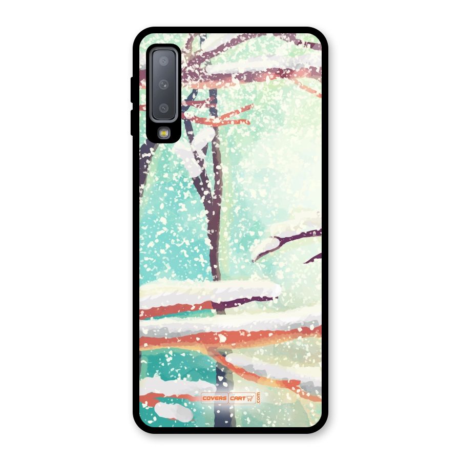 Winter Season Glass Back Case for Galaxy A7 (2018)
