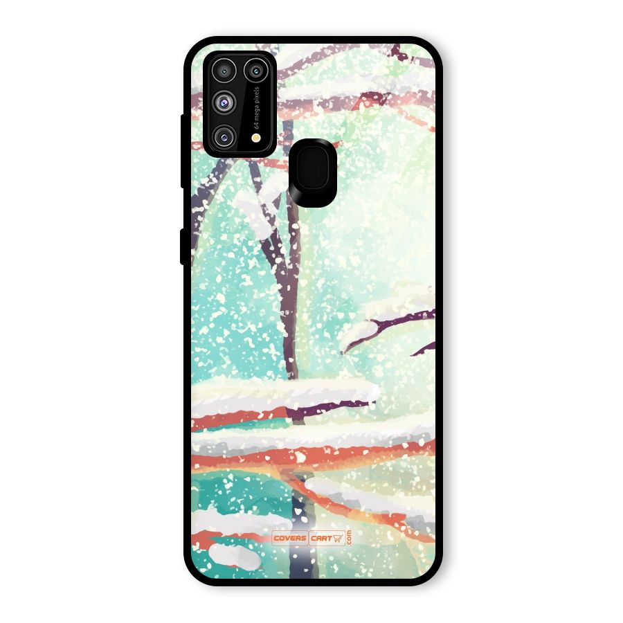 Winter Season Glass Back Case for Galaxy F41