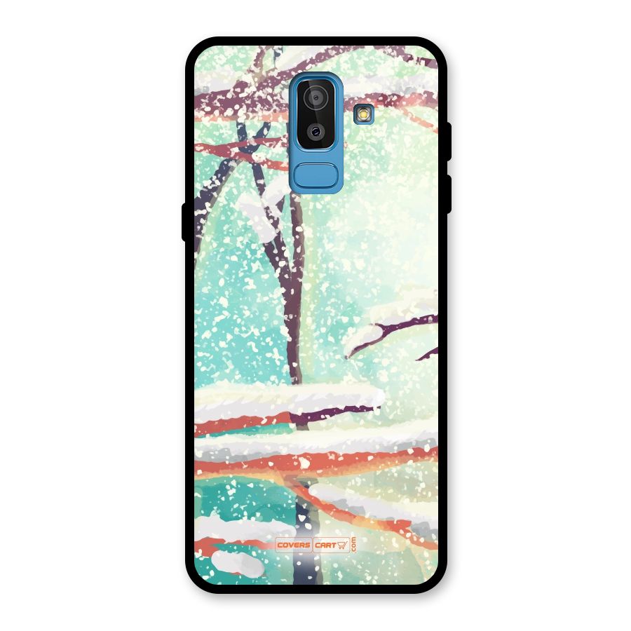 Winter Season Glass Back Case for Galaxy J8