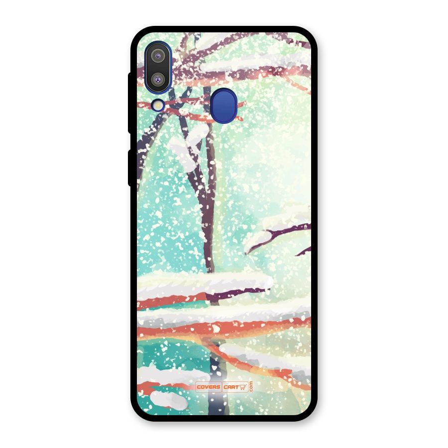 Winter Season Glass Back Case for Galaxy M20