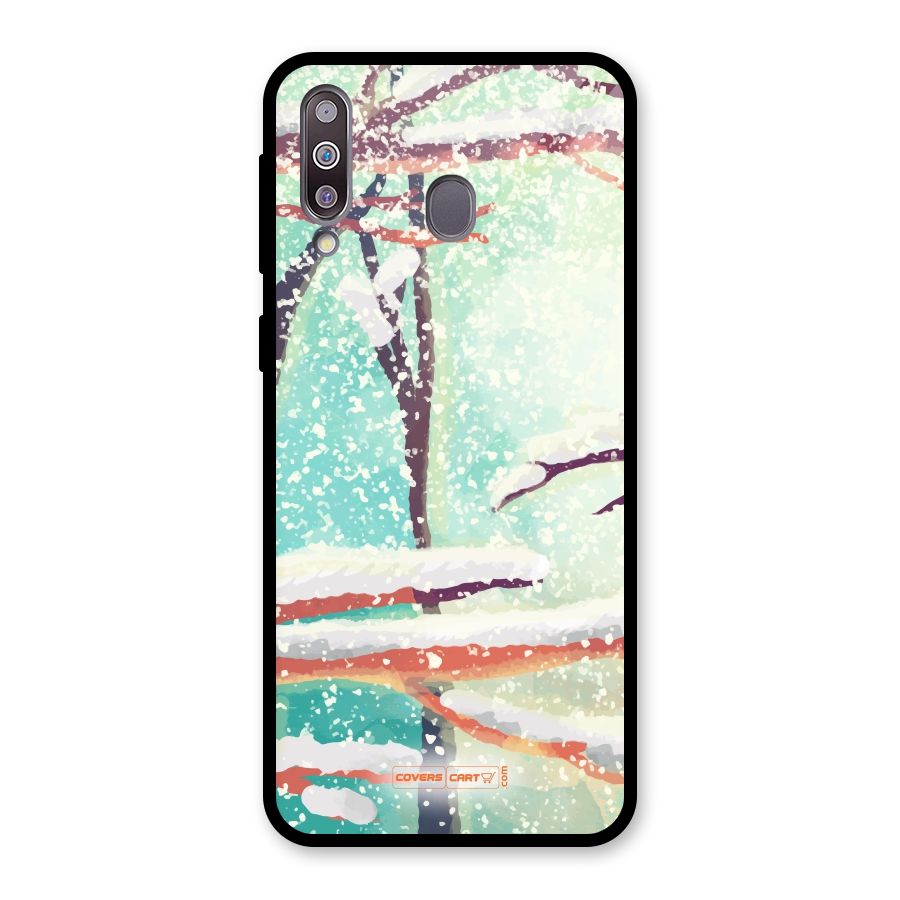 Winter Season Glass Back Case for Galaxy M30