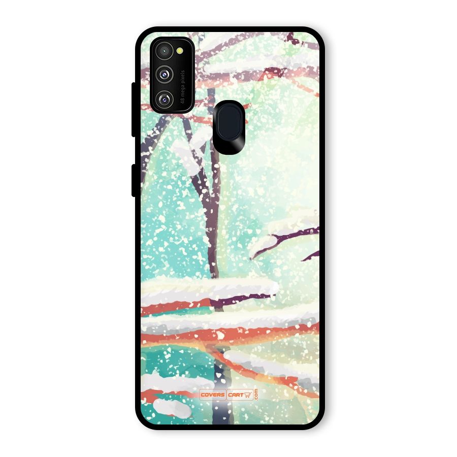 Winter Season Glass Back Case for Galaxy M30s