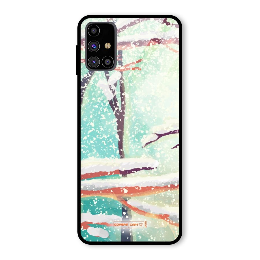 Winter Season Glass Back Case for Galaxy M31s