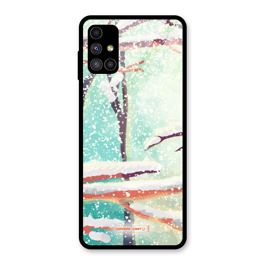 Winter Season Glass Back Case for Galaxy M51