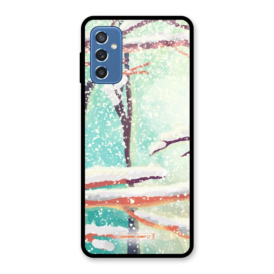 Winter Season Glass Back Case for Galaxy M52 5G