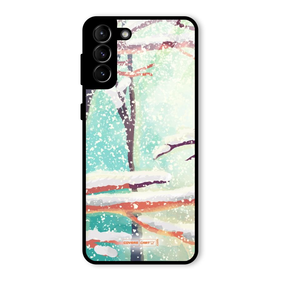 Winter Season Glass Back Case for Galaxy S21 Plus