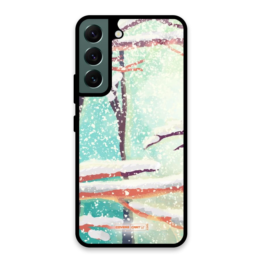 Winter Season Glass Back Case for Galaxy S22 5G