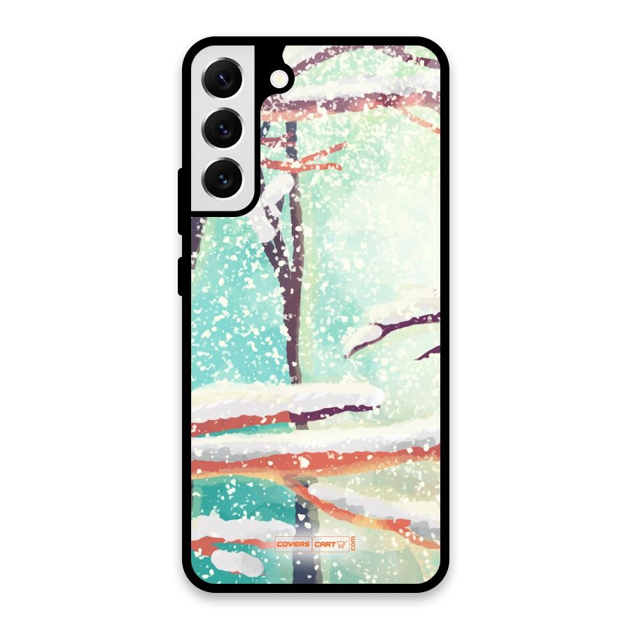 Winter Season Glass Back Case for Galaxy S22 Plus 5G