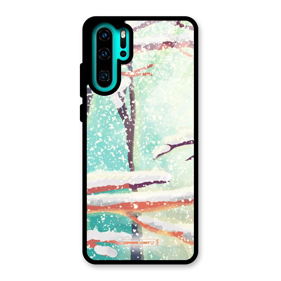 Winter Season Glass Back Case for Huawei P30 Pro