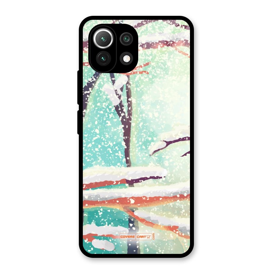 Winter Season Glass Back Case for Mi 11 Lite