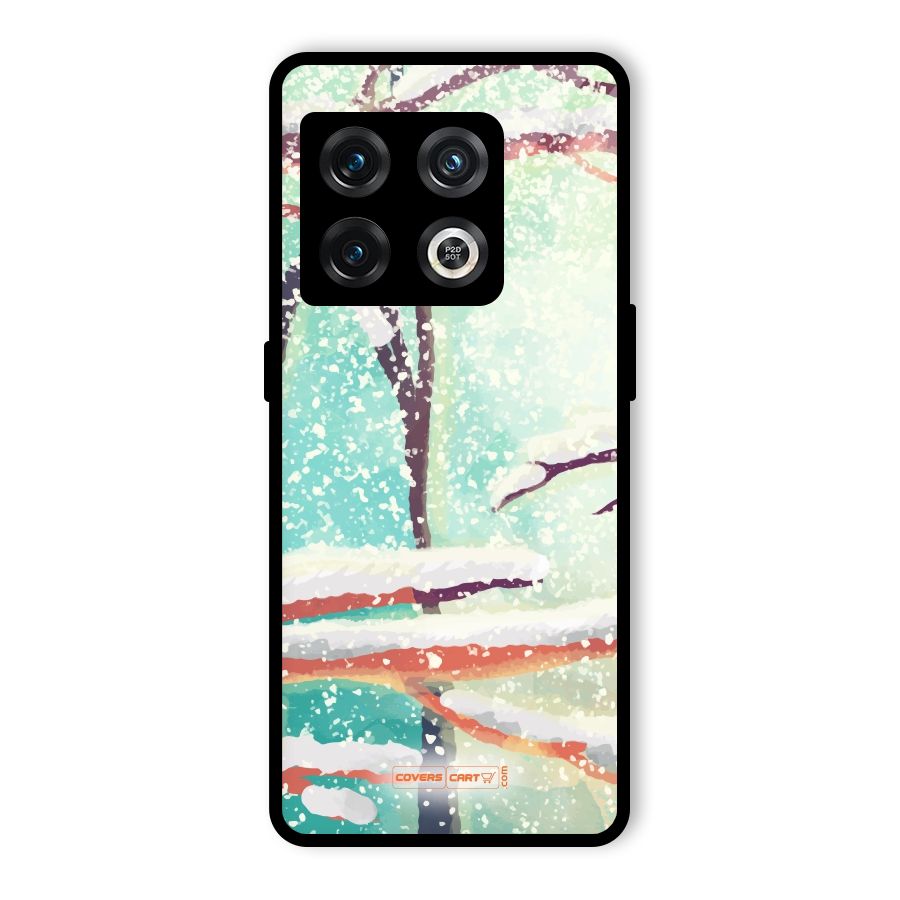 Winter Season Glass Back Case for OnePlus 10 Pro 5G