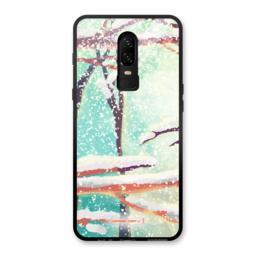 Winter Season Glass Back Case for OnePlus 6