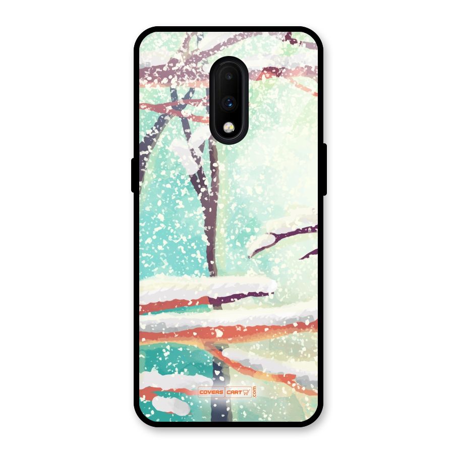 Winter Season Glass Back Case for OnePlus 7