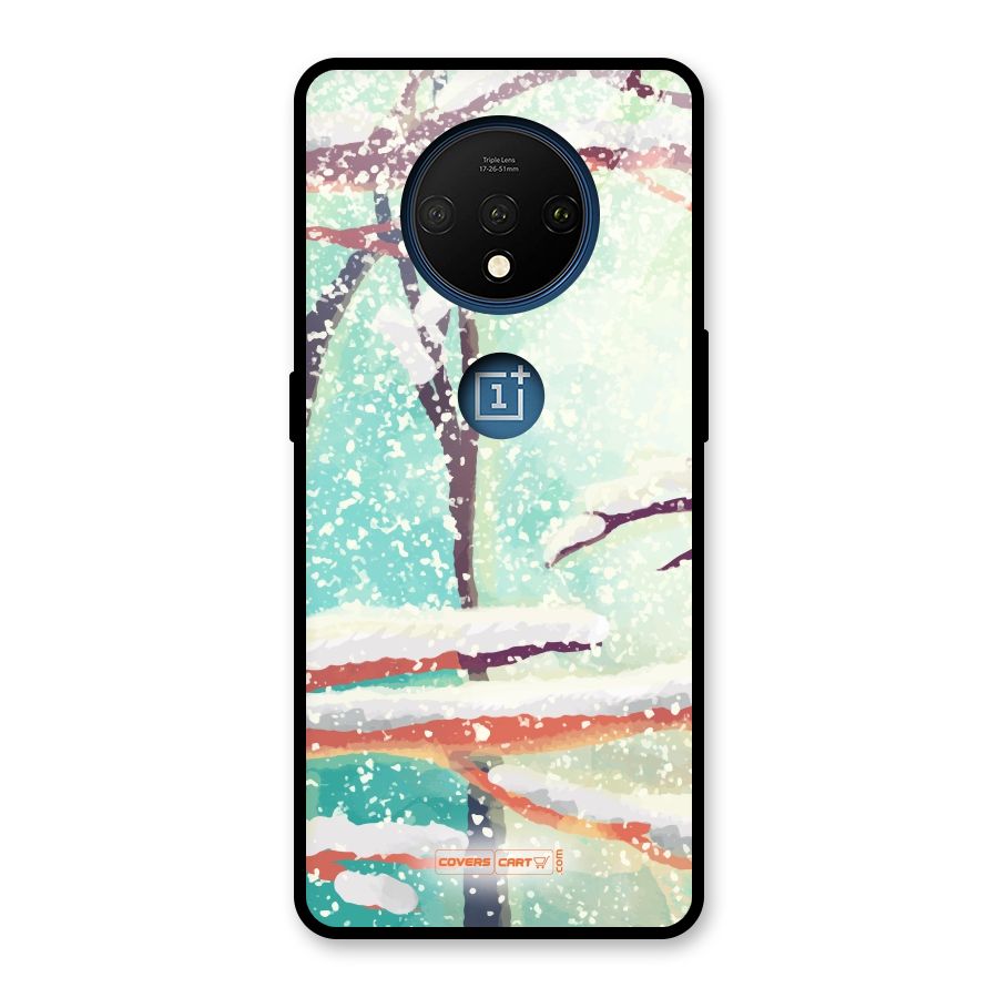 Winter Season Glass Back Case for OnePlus 7T
