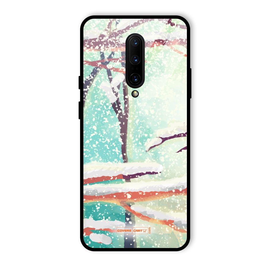 Winter Season Glass Back Case for OnePlus 7 Pro