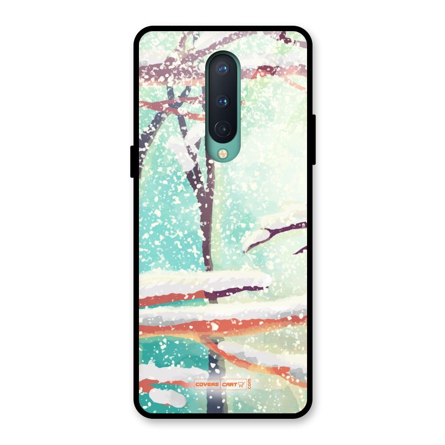 Winter Season Glass Back Case for OnePlus 8