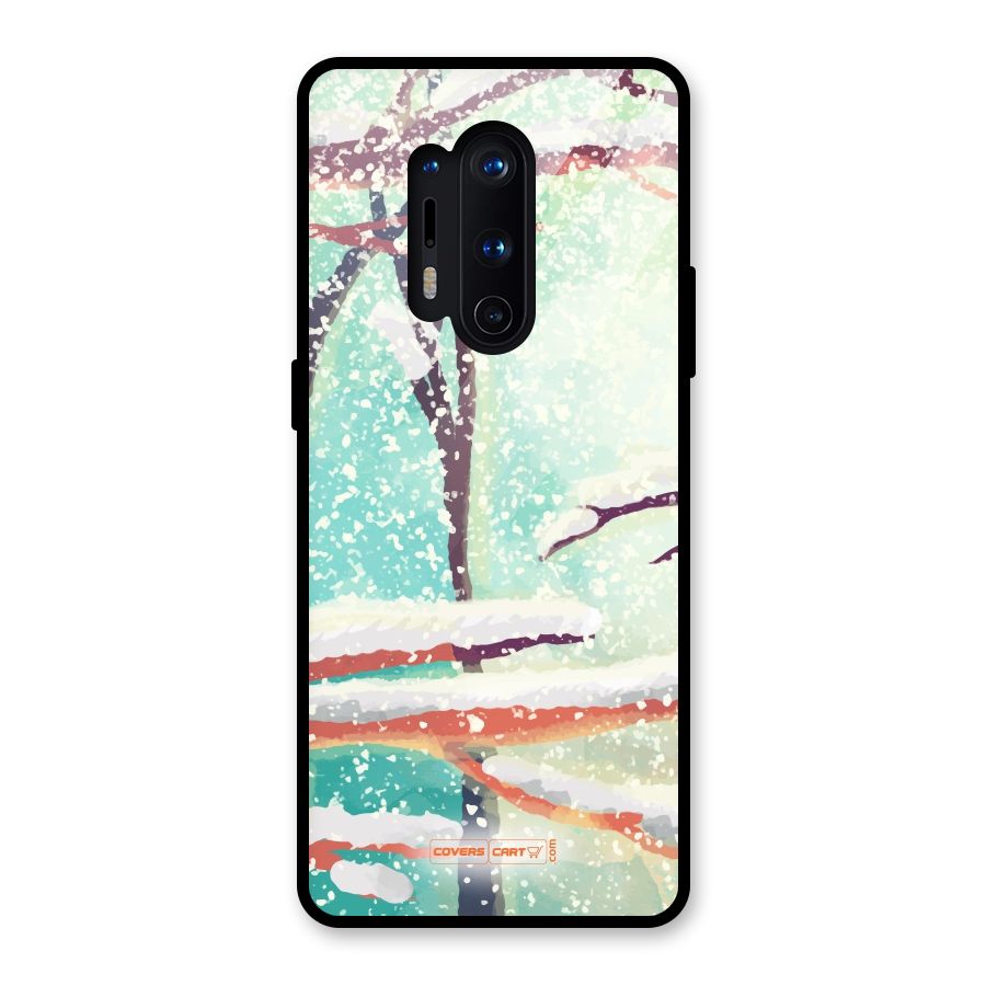 Winter Season Glass Back Case for OnePlus 8 Pro