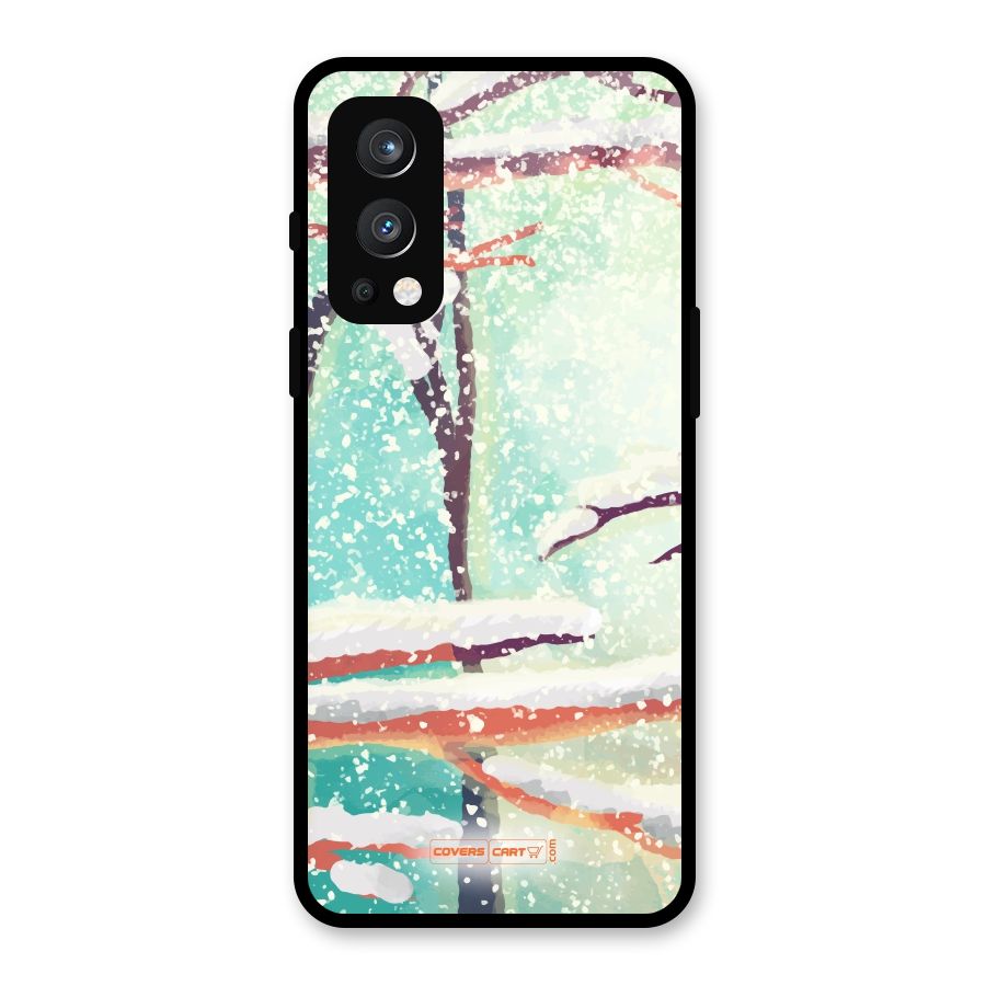 Winter Season Glass Back Case for OnePlus Nord 2 5G