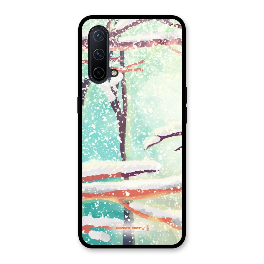 Winter Season Glass Back Case for OnePlus Nord CE 5G