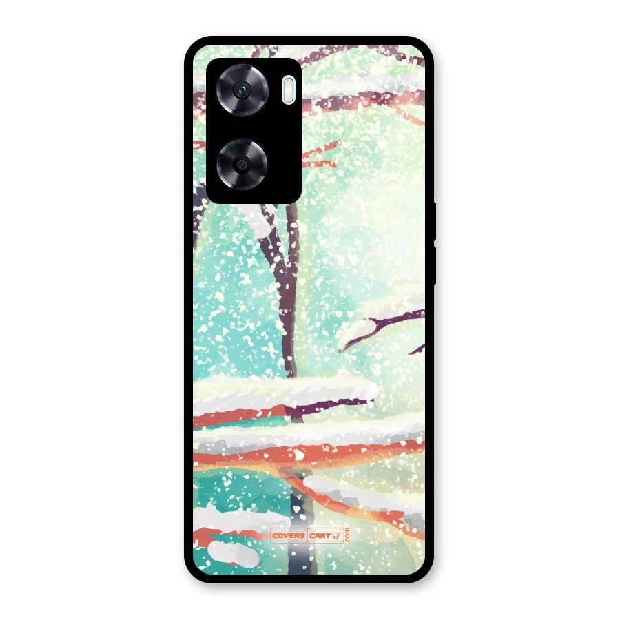 Winter Season Glass Back Case for Oppo A77