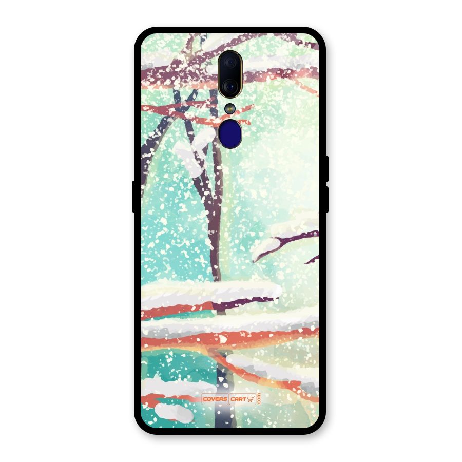 Winter Season Glass Back Case for Oppo F11