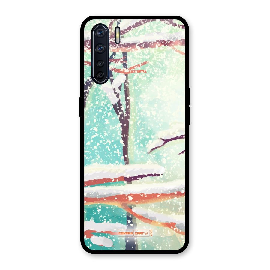 Winter Season Glass Back Case for Oppo F15