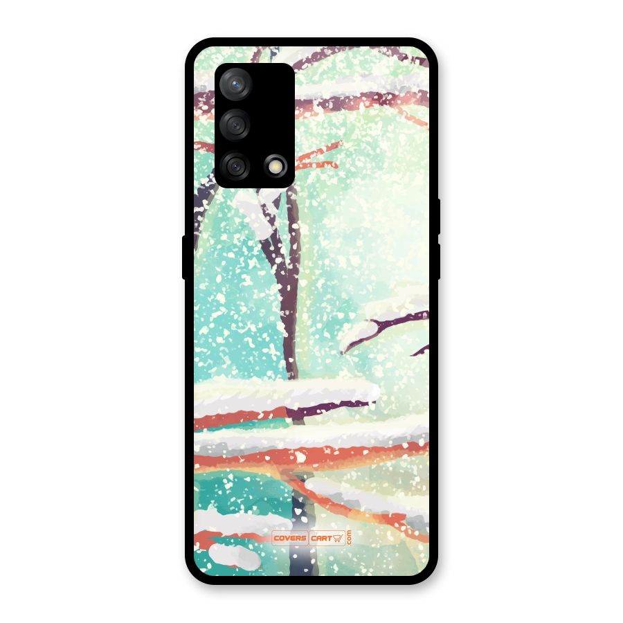 Winter Season Glass Back Case for Oppo F19