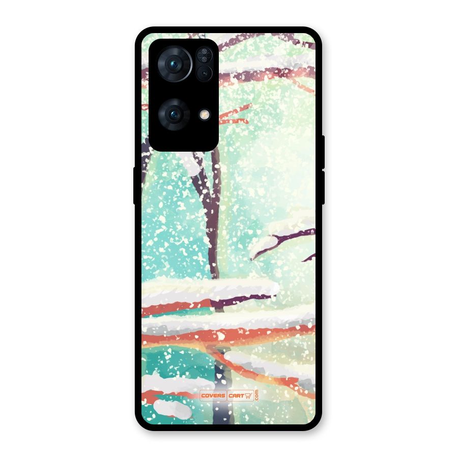 Winter Season Glass Back Case for Oppo Reno7 Pro 5G