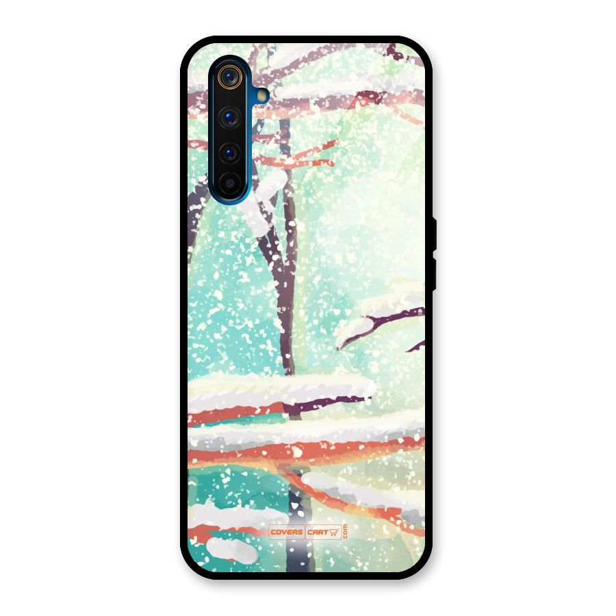 Winter Season Glass Back Case for Realme 6 Pro