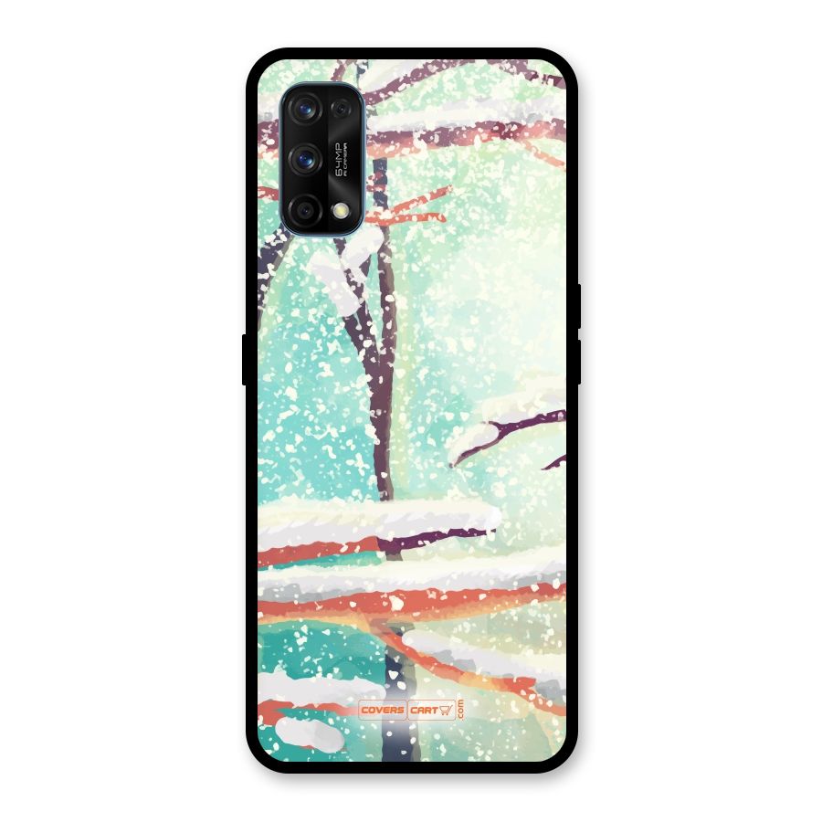 Winter Season Glass Back Case for Realme 7 Pro