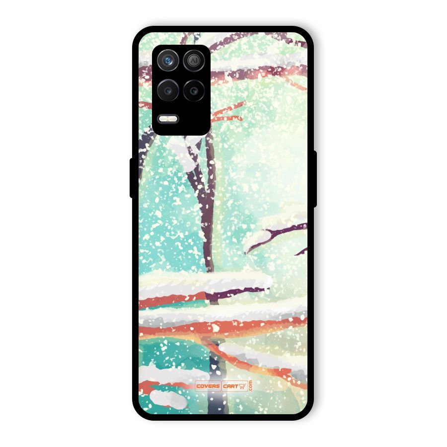 Winter Season Glass Back Case for Realme 8 5G
