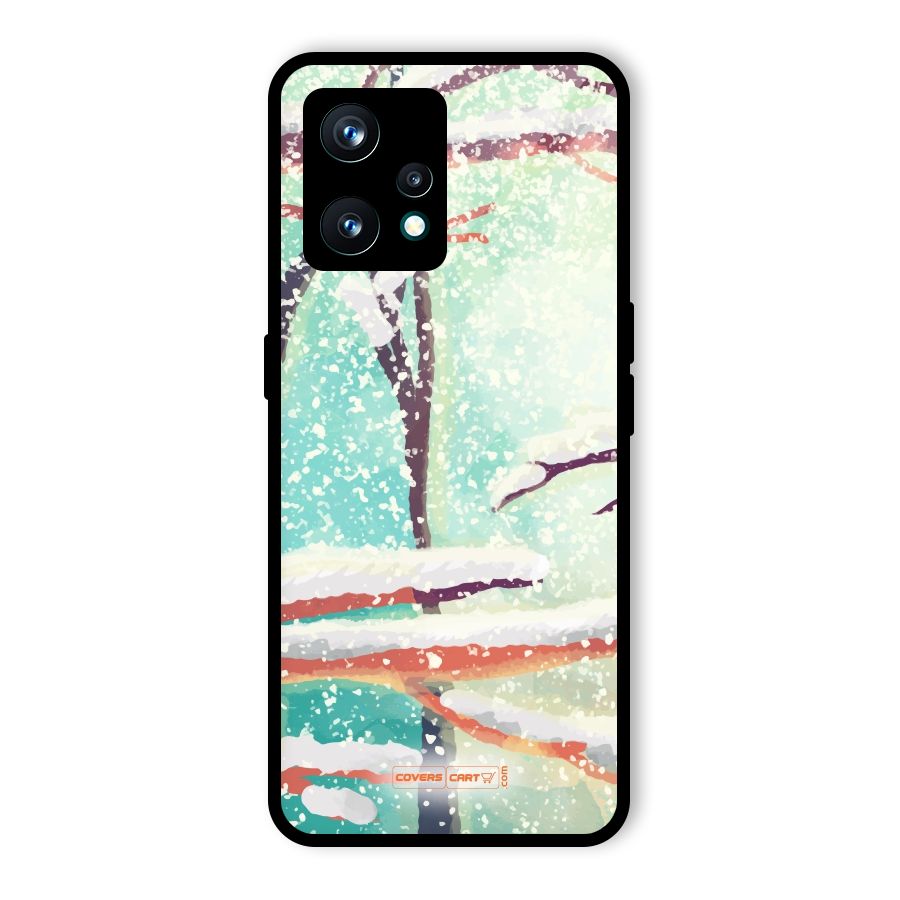 Winter Season Glass Back Case for Realme 9 Pro Plus 5G