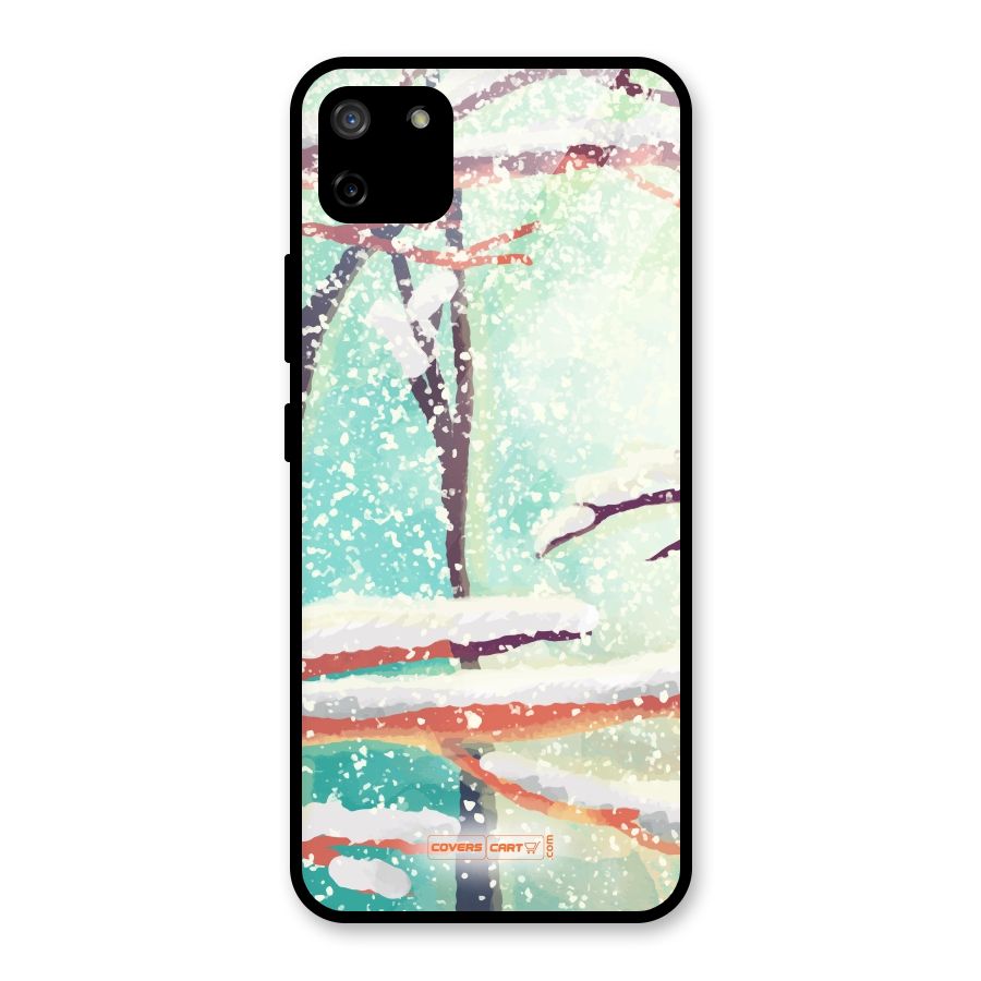Winter Season Glass Back Case for Realme C11