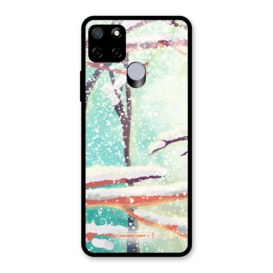 Winter Season Glass Back Case for Realme C15