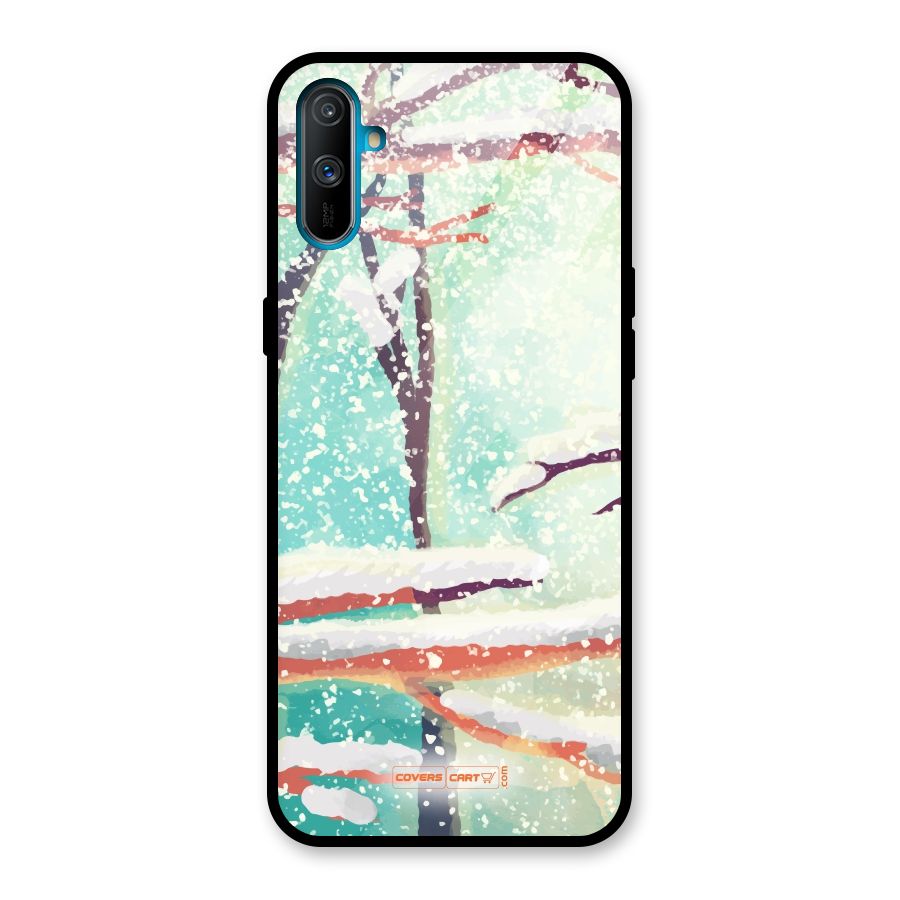 Winter Season Glass Back Case for Realme C3