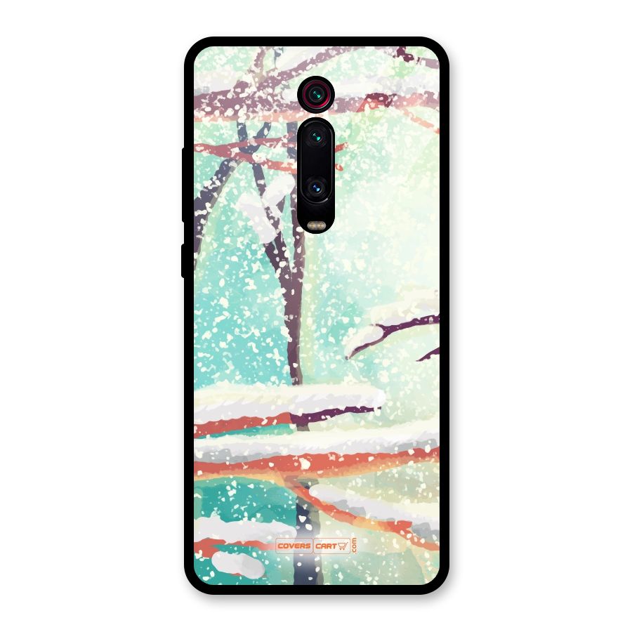 Winter Season Glass Back Case for Redmi K20