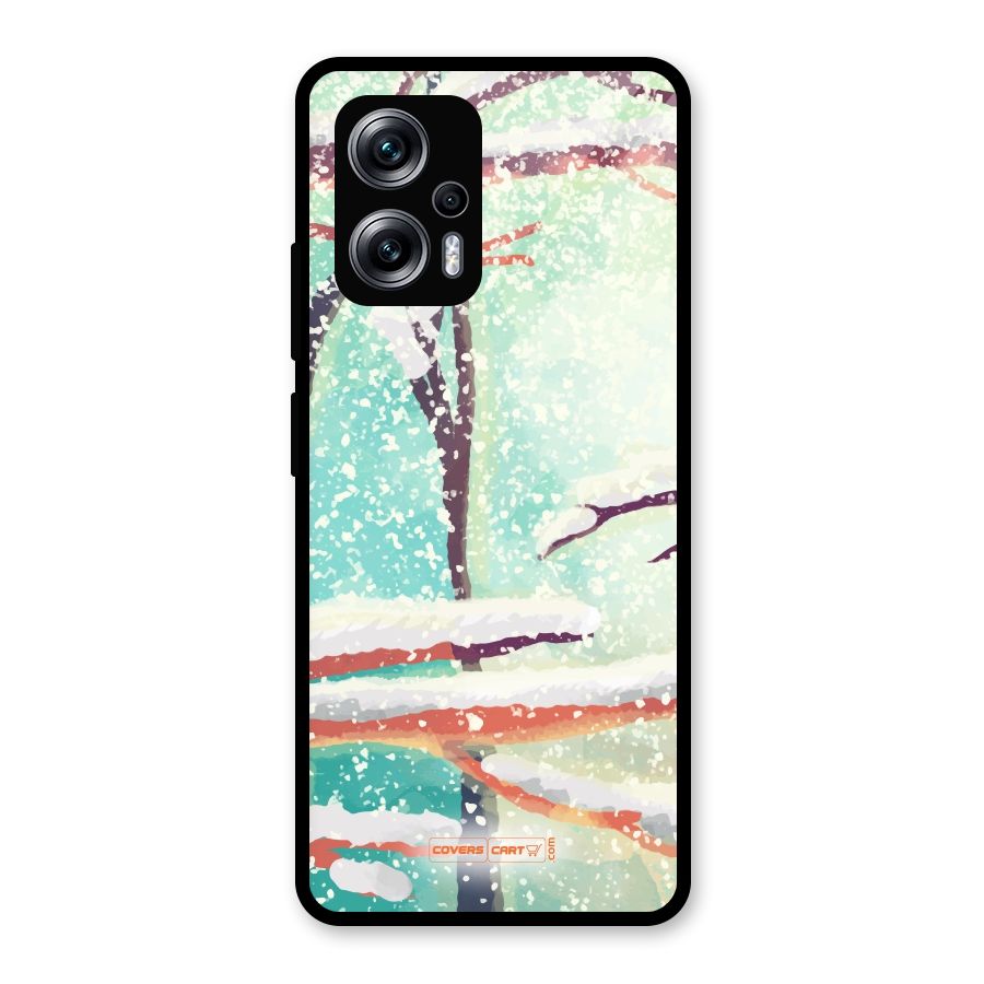 Winter Season Glass Back Case for Redmi K50i
