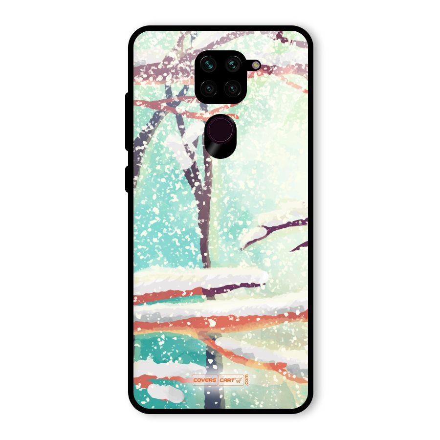 Winter Season Glass Back Case for Redmi Note 9