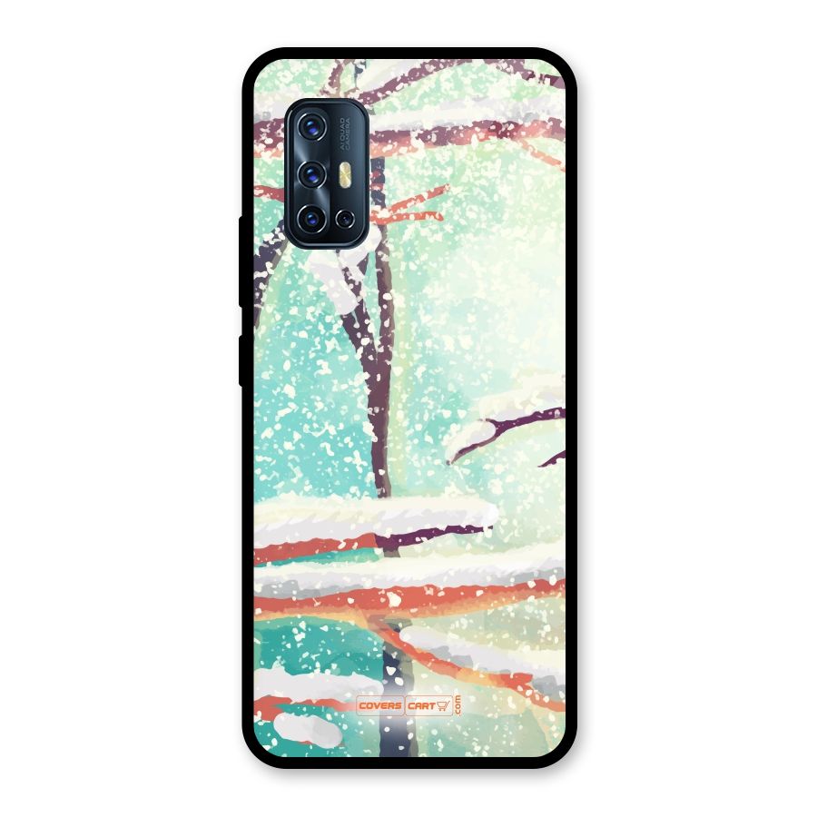 Winter Season Glass Back Case for Vivo V17