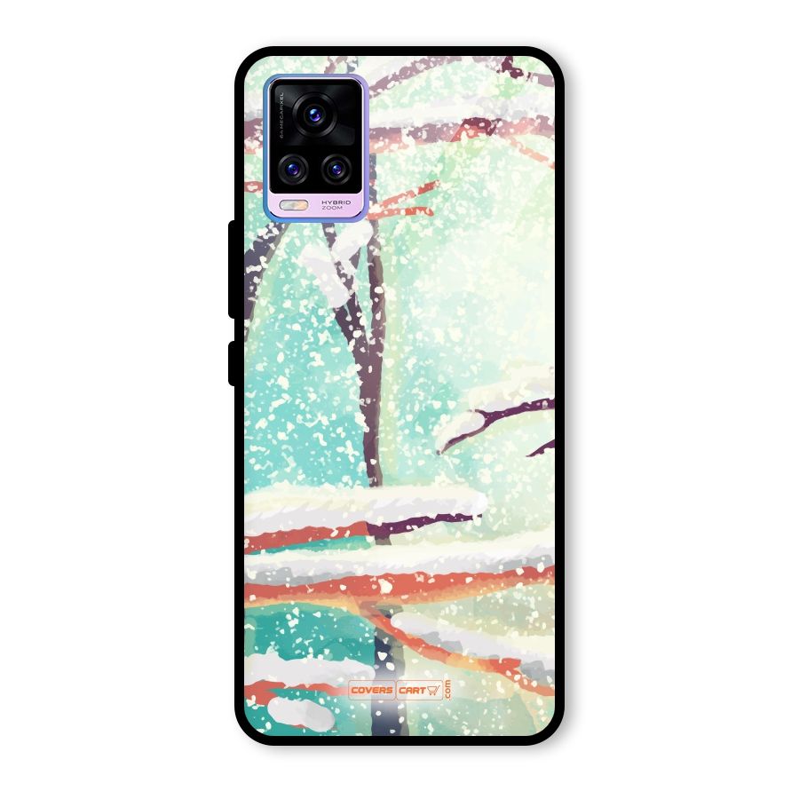 Winter Season Glass Back Case for Vivo V20 Pro
