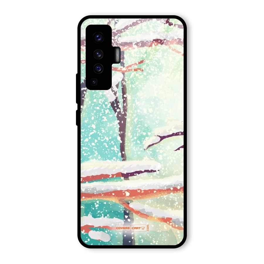 Winter Season Glass Back Case for Vivo X50