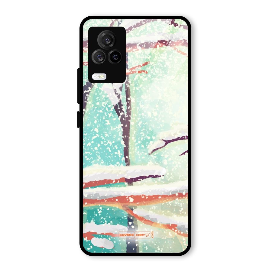 Winter Season Glass Back Case for Vivo iQOO 7 Legend 5G