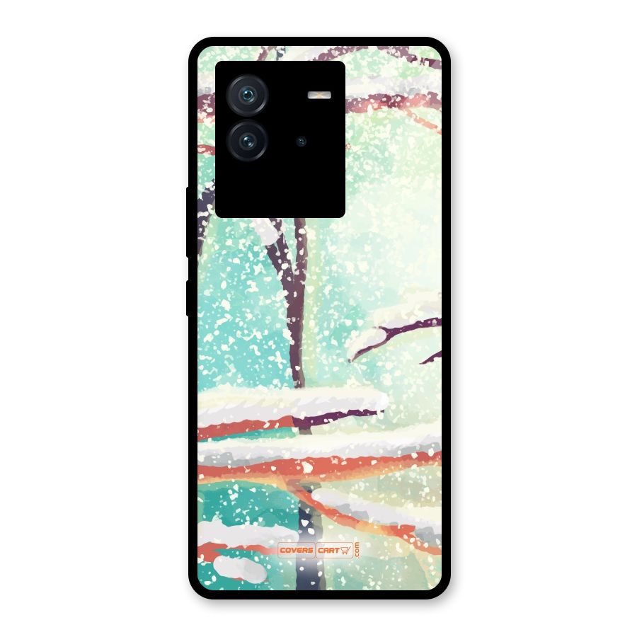Winter Season Glass Back Case for Vivo iQOO Neo 6 5G