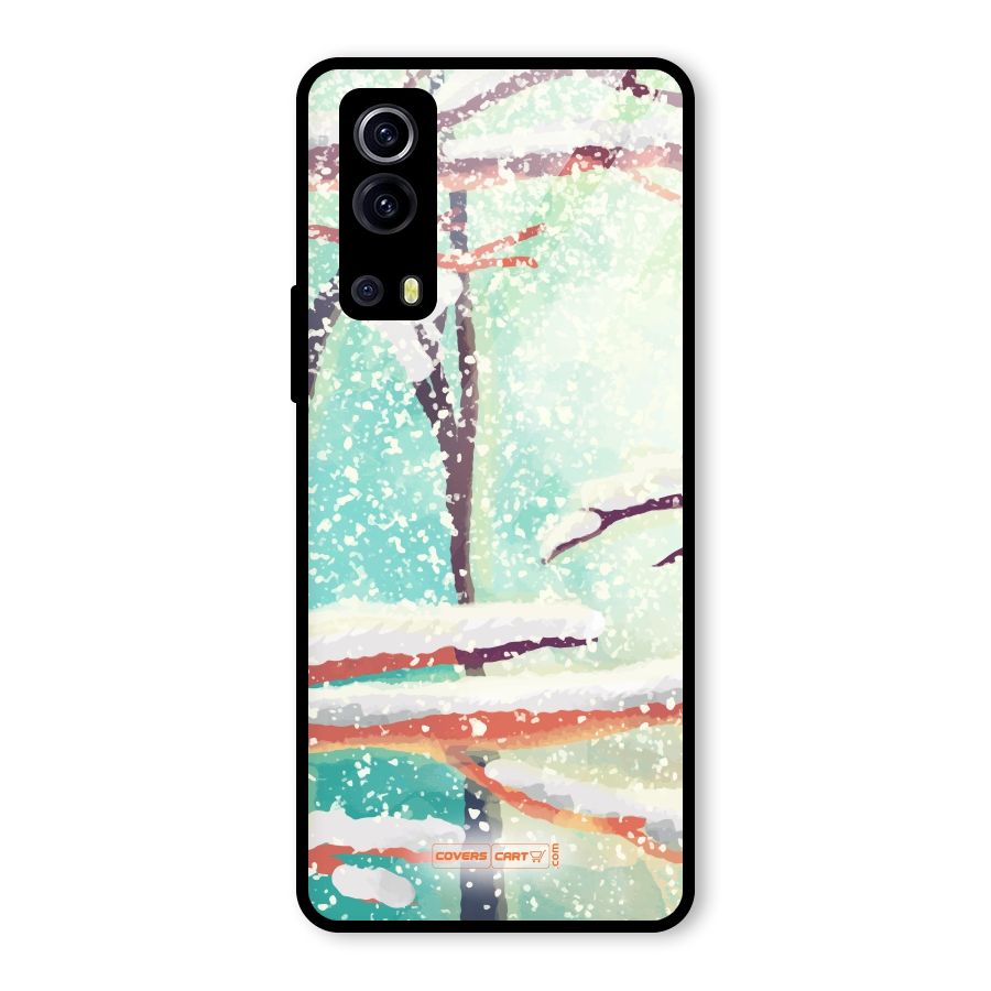 Winter Season Glass Back Case for Vivo iQOO Z3