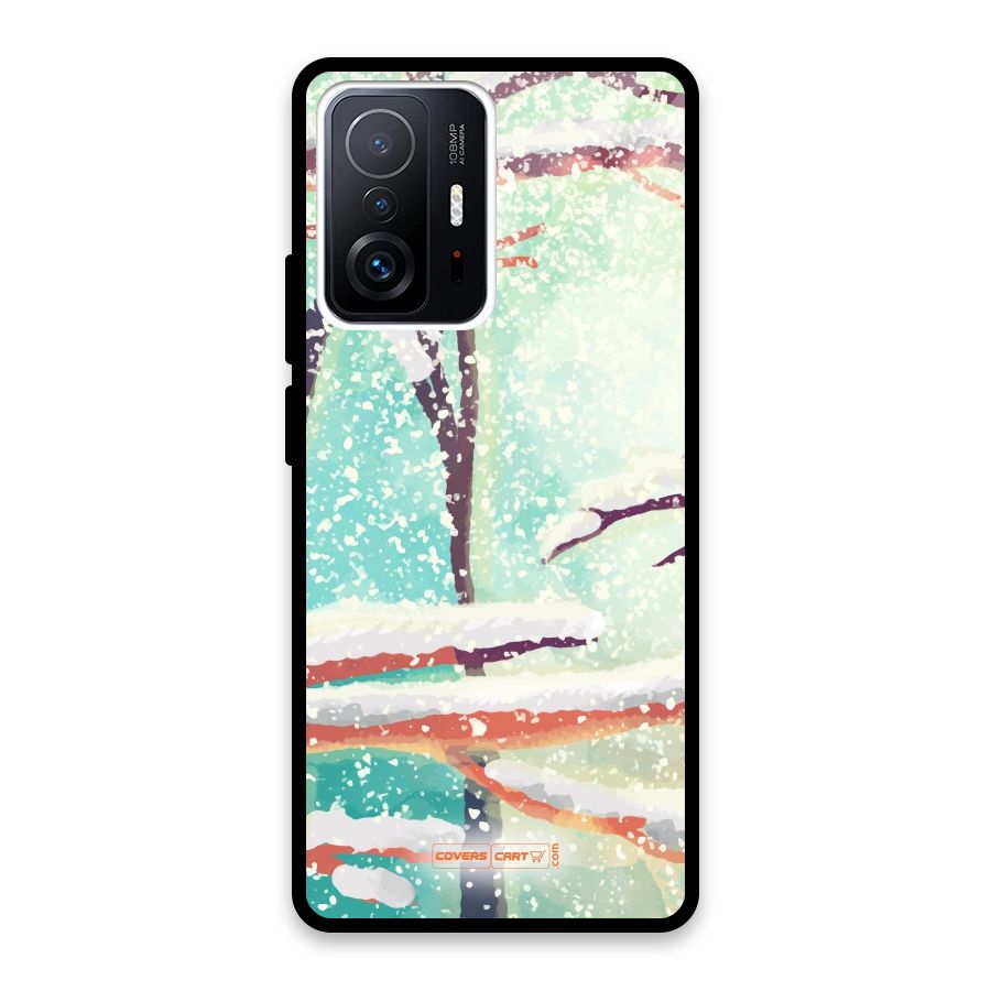 Winter Season Glass Back Case for Xiaomi 11T Pro