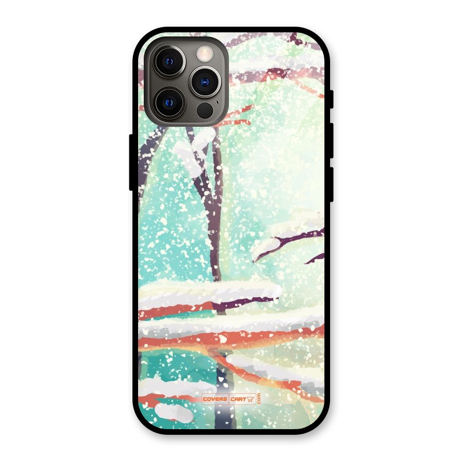 Winter Season Glass Back Case for iPhone 12 Pro