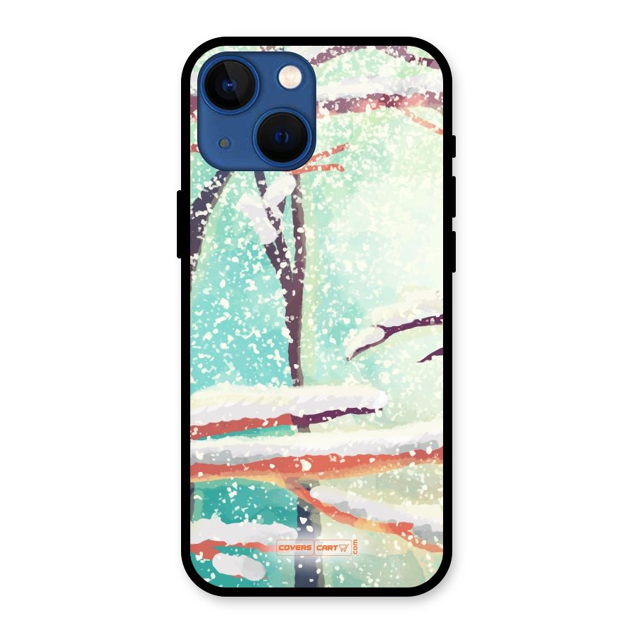 Winter Season Glass Back Case for iPhone 13 Mini